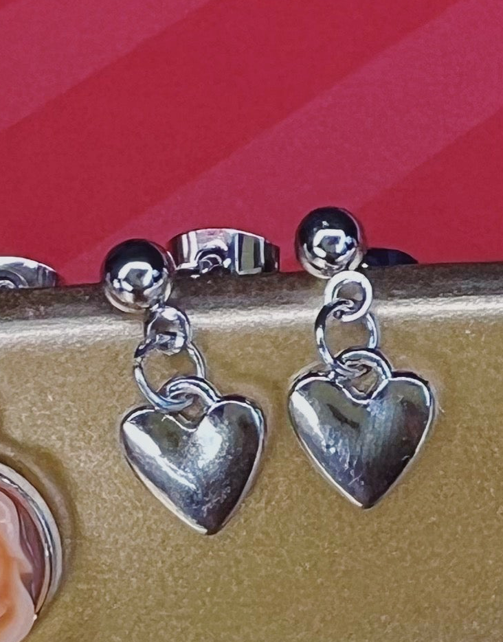 Valentines Stud Dangle Handmade Earrings