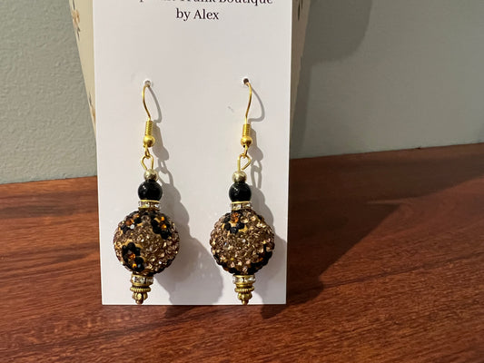 Bling leopard Dangle Earrings