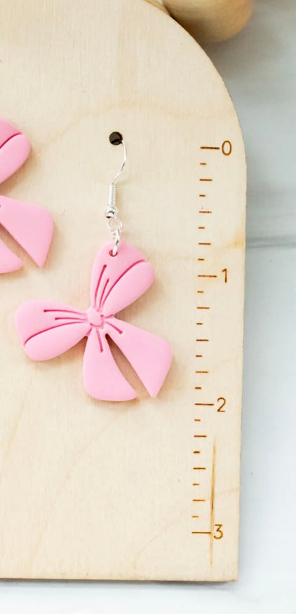 Valentines Bow Dangle Earrings