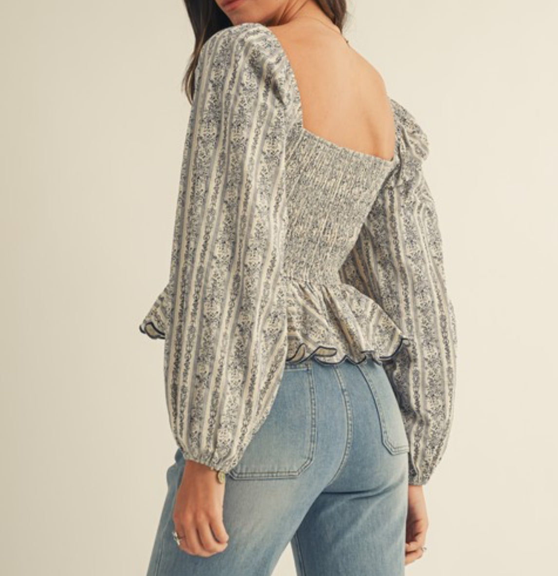 The Bluebell Darling Scalloped Blouse