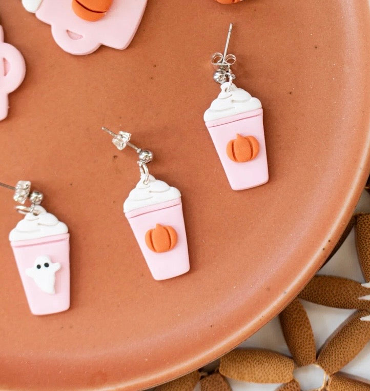 Fall Coffee Clay Earrings