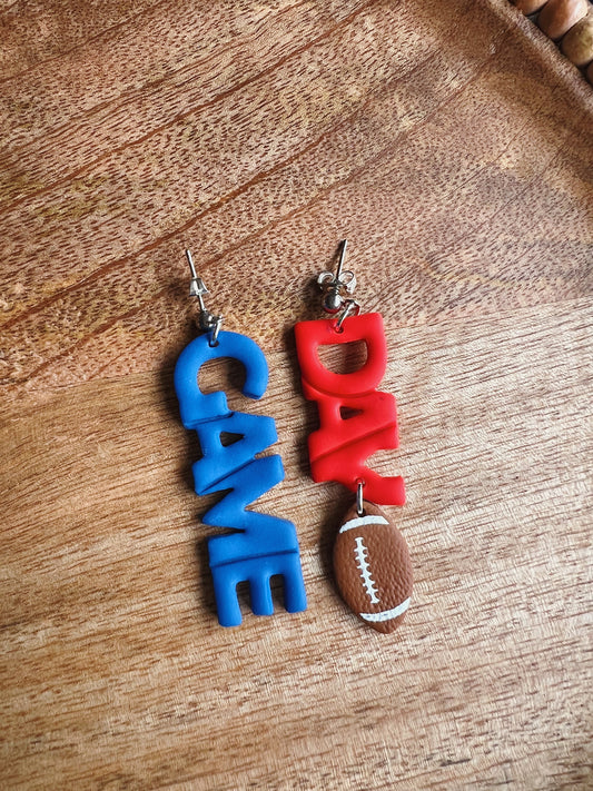 Bills Football Game Day Earrings