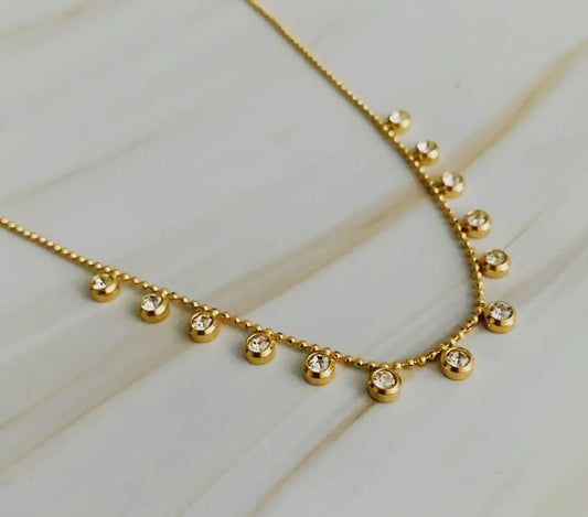 Dazzling Dangle Drops Necklace