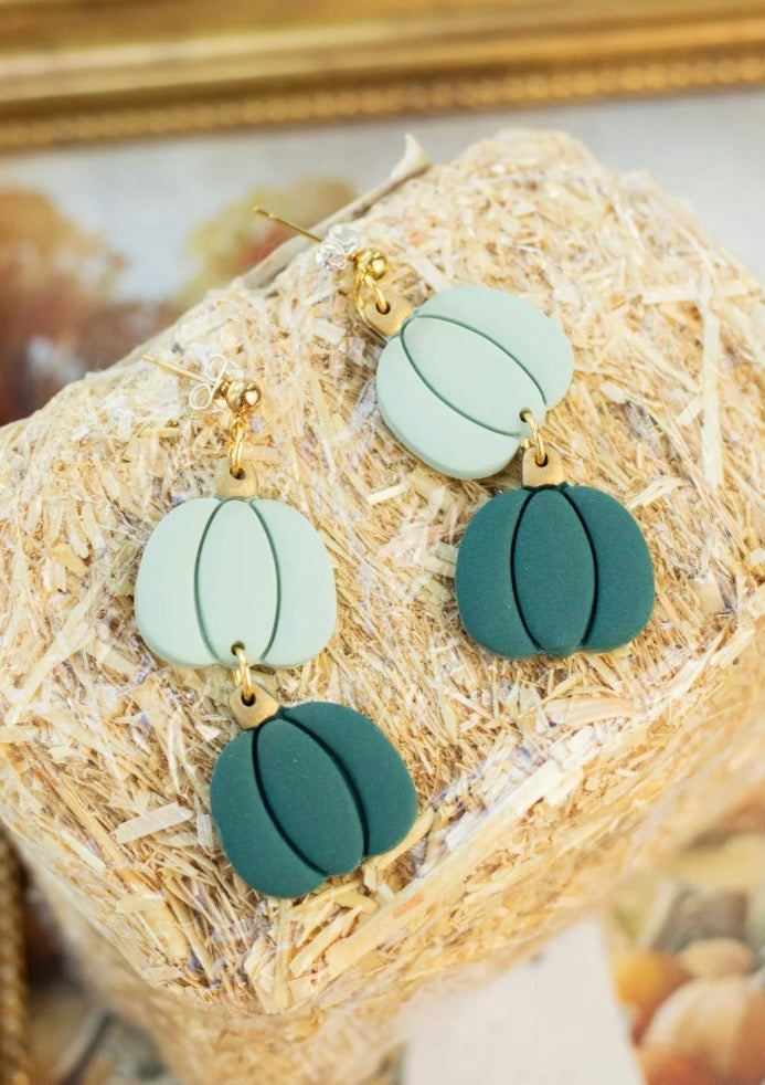 Pumpkin Duo Clay Earrings