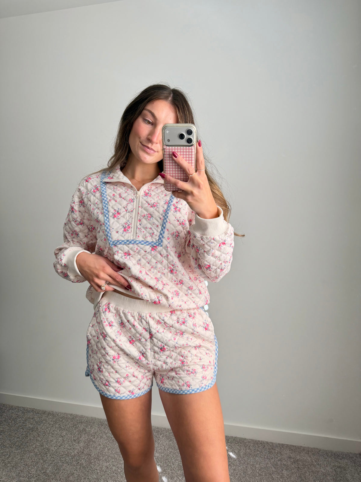 Rosy Retreat Quilted Lounge Set