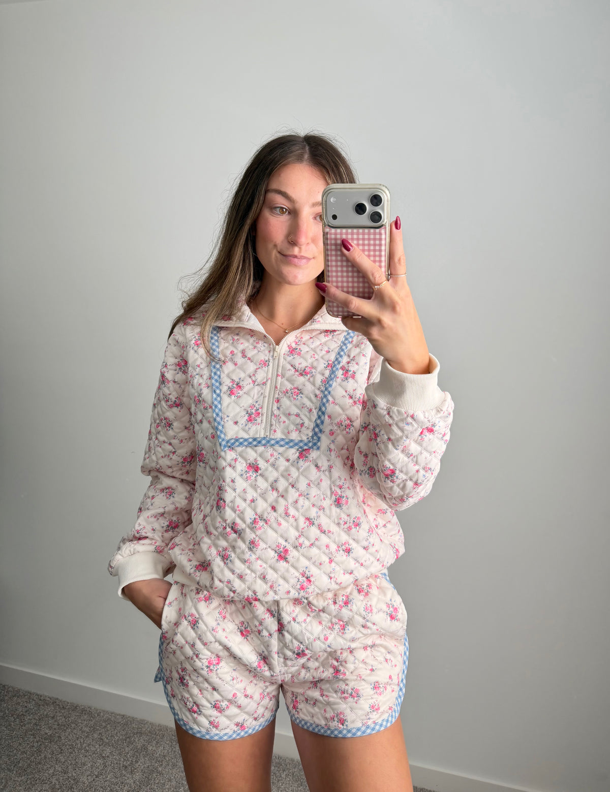 Rosy Retreat Quilted Lounge Set