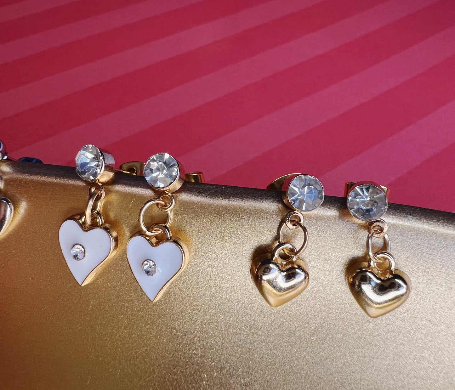 Valentines Stud Dangle Handmade Earrings