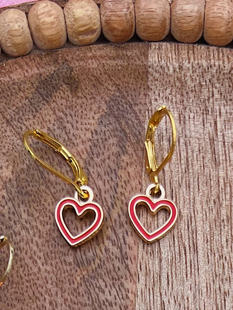 Handmade Valentines Day Collection Dangle Earrings