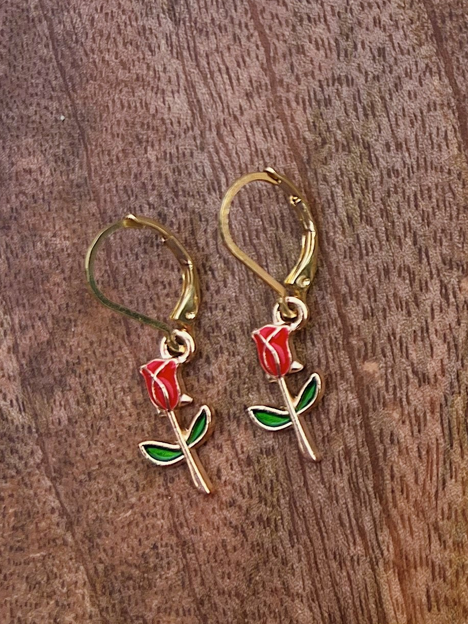 Handmade Valentines Day Collection Dangle Earrings