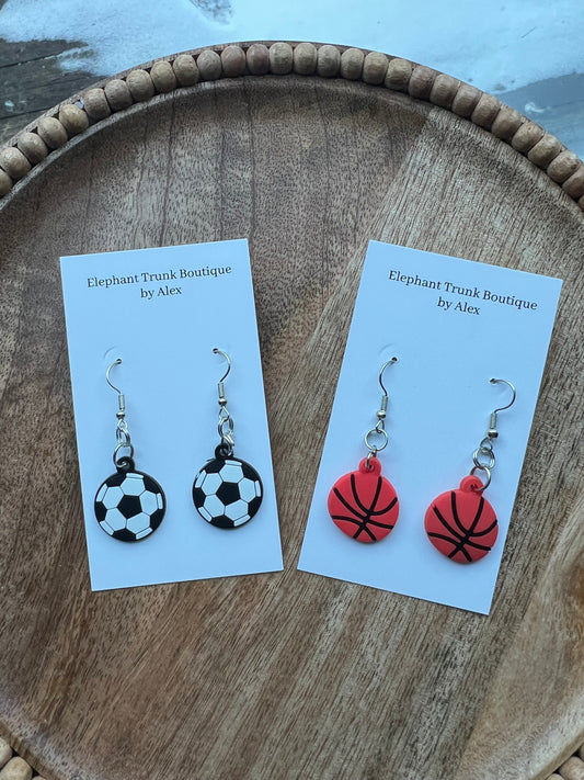 Sports dangle earrings