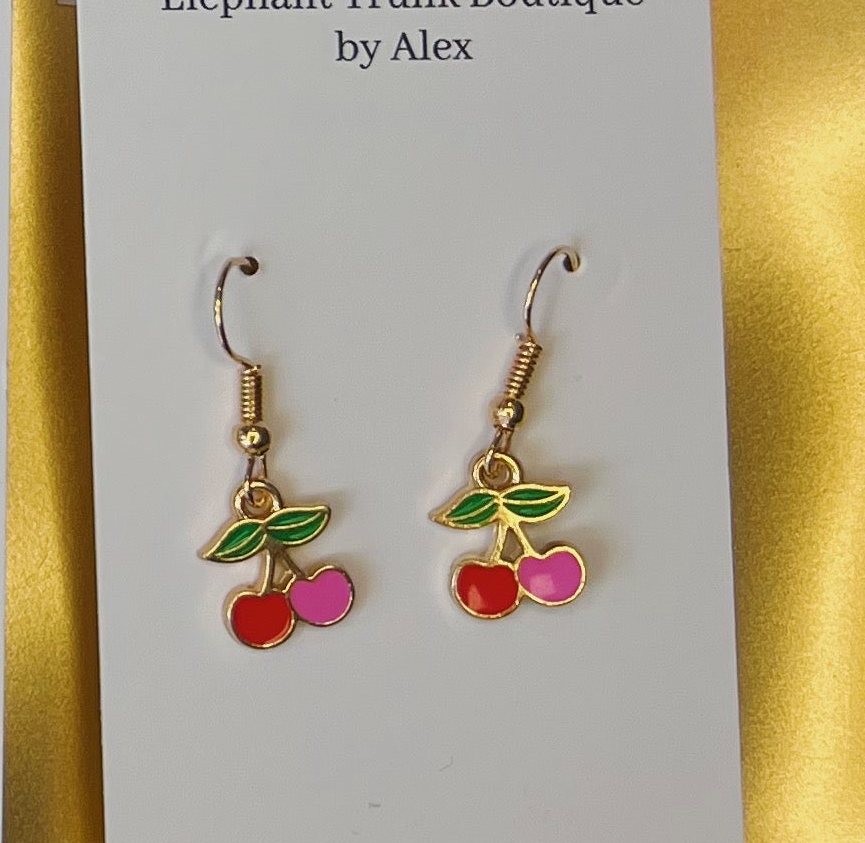 Valentines Fruit Dangle Earrings