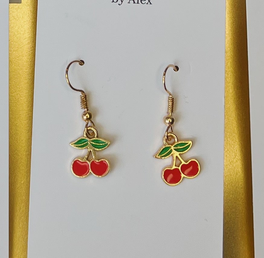 Valentines Fruit Dangle Earrings