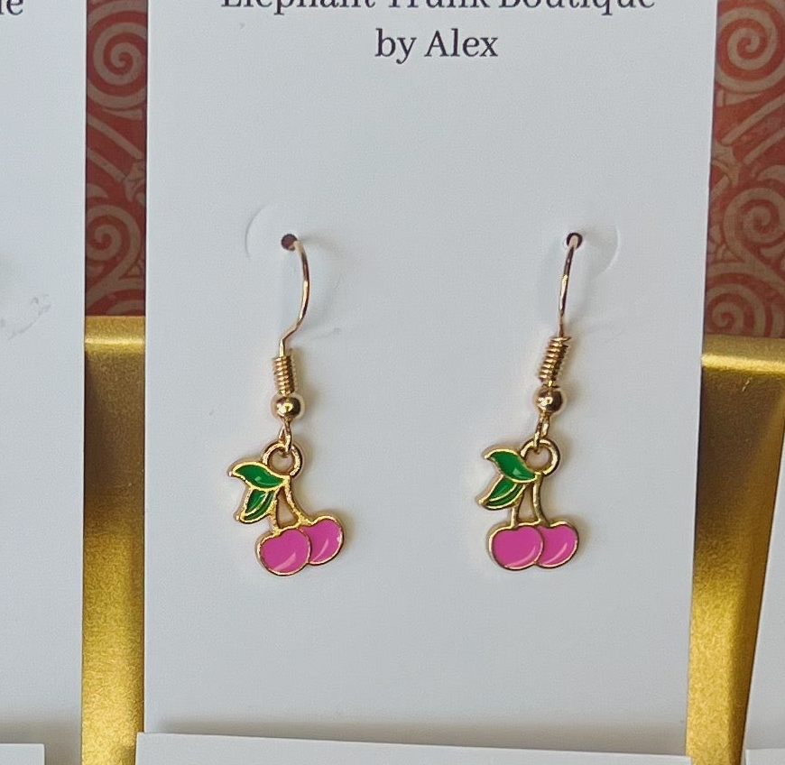 Valentines Fruit Dangle Earrings