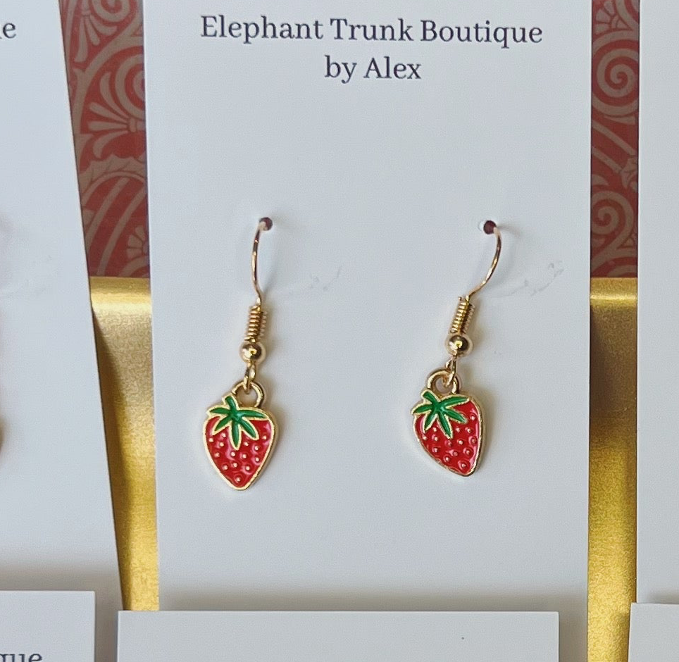 Valentines Fruit Dangle Earrings