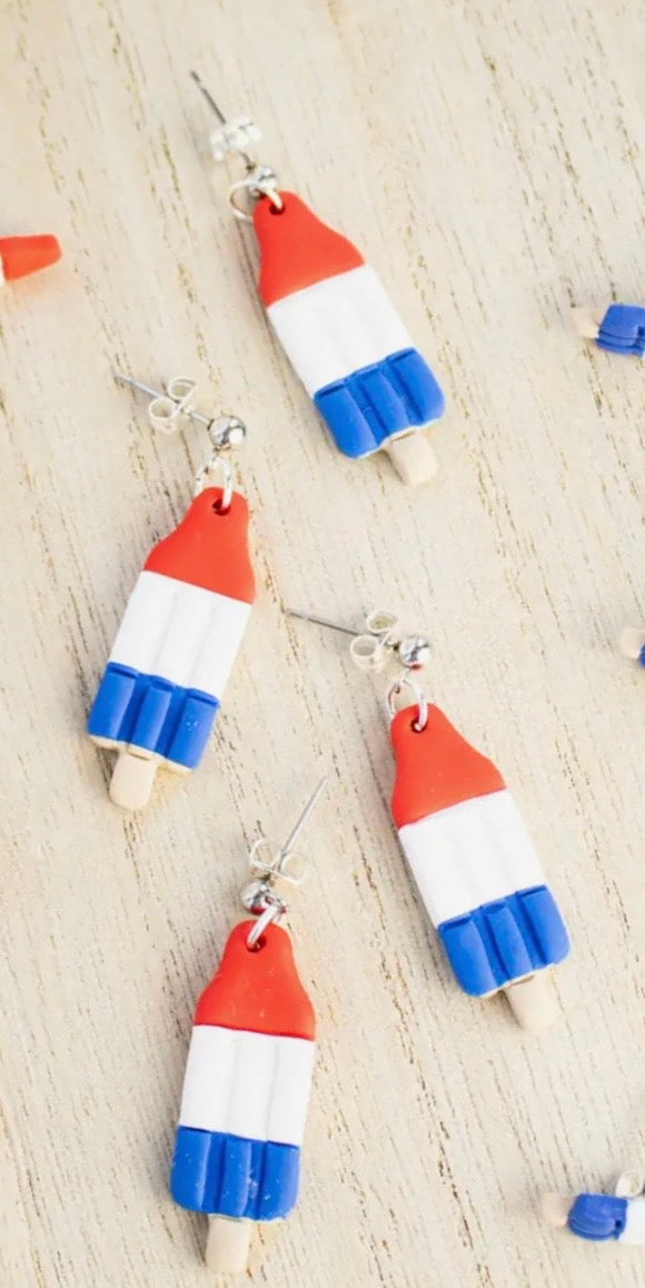 Americana Ice Cream Clay Earring Collection