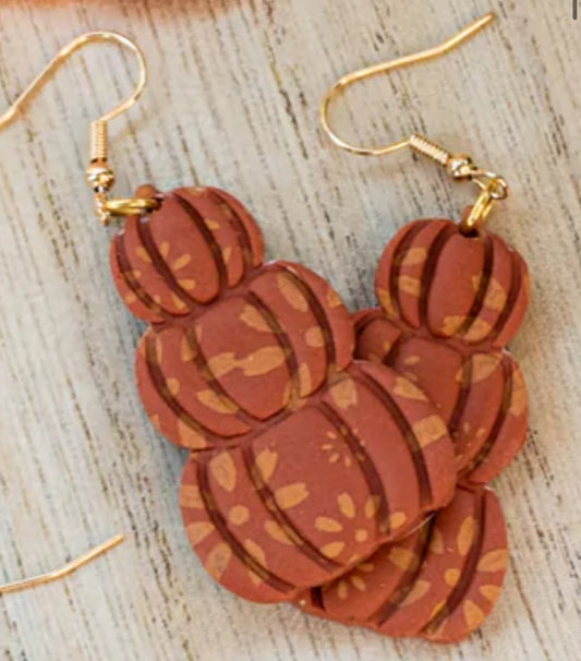 Stacked Pumpkin Trio Dangles