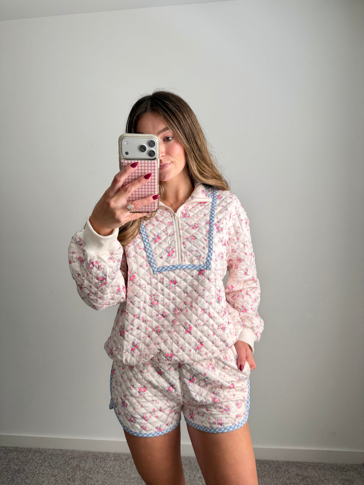 Rosy Retreat Quilted Lounge Set