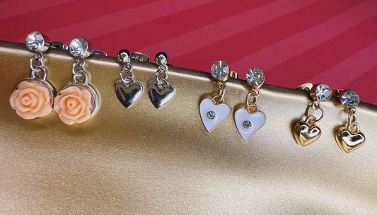 Valentines Stud Dangle Handmade Earrings