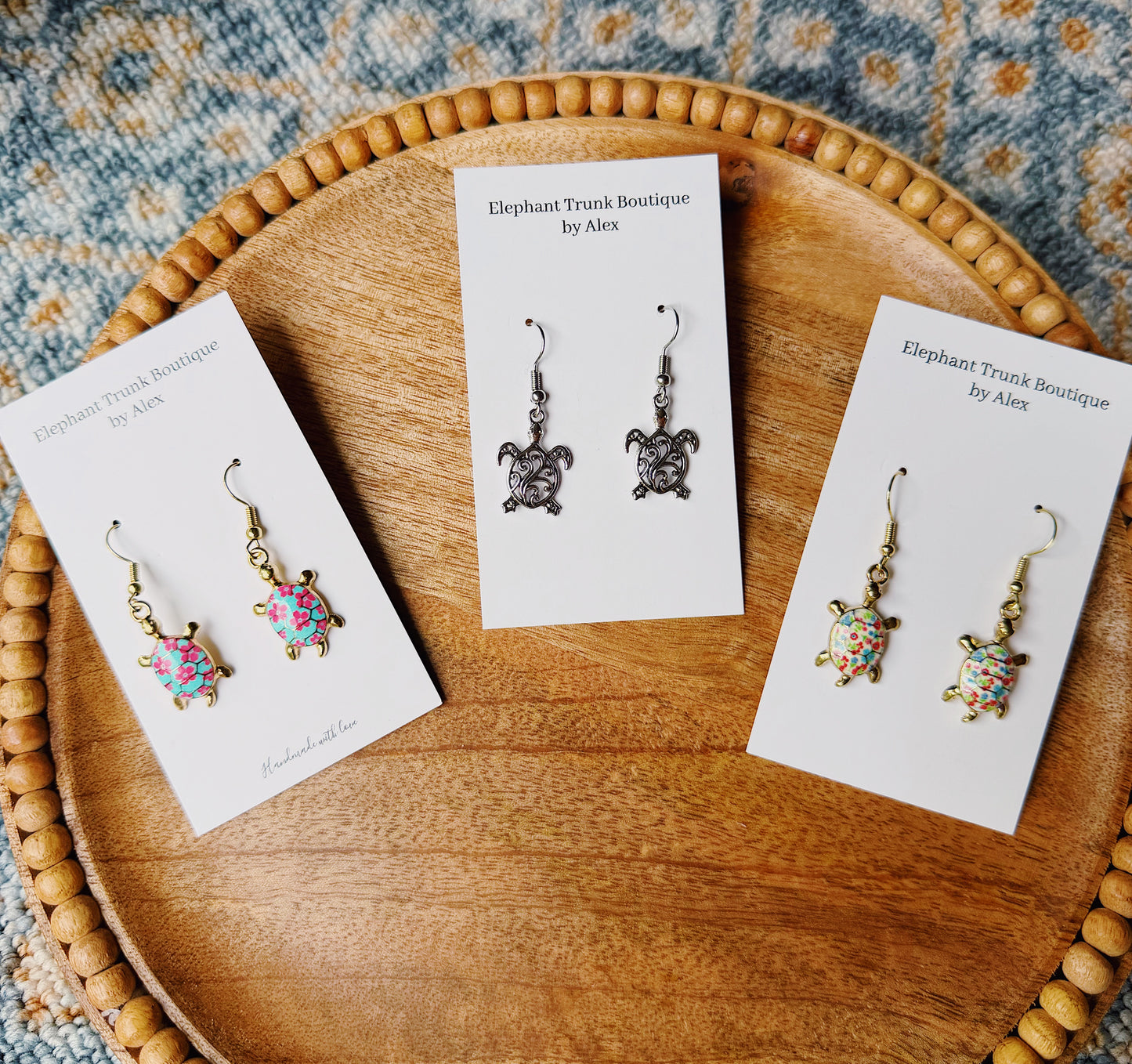 Handmade Turtle Earrings