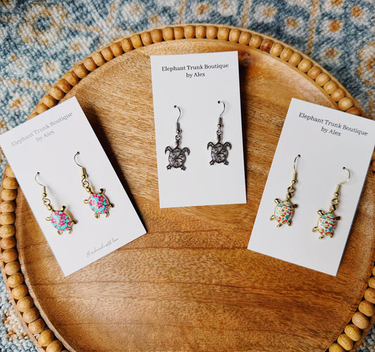 Handmade Turtle Earrings