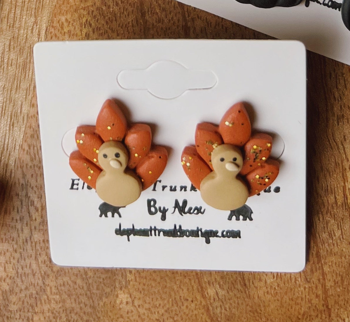 Thanksgiving Turkey Clay Earring