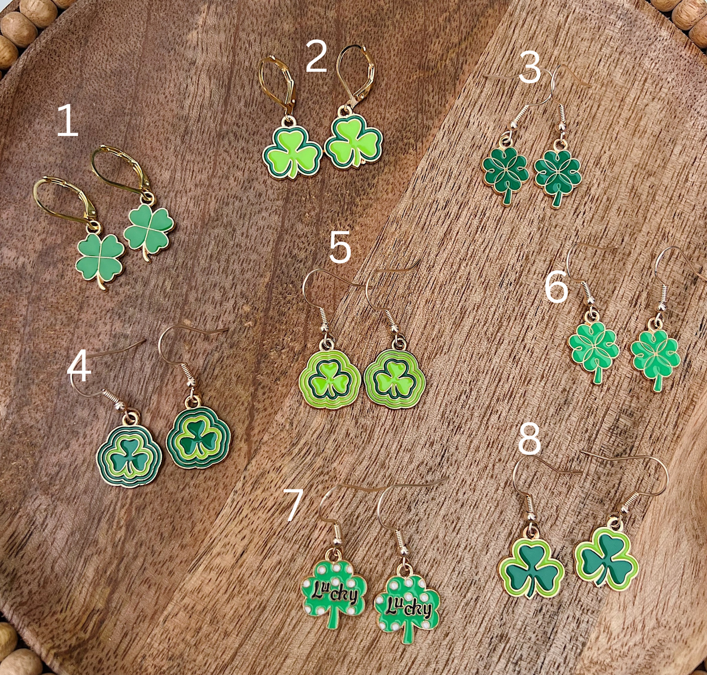 Handmade St Patrick’s Day Collection Dangle Earrings