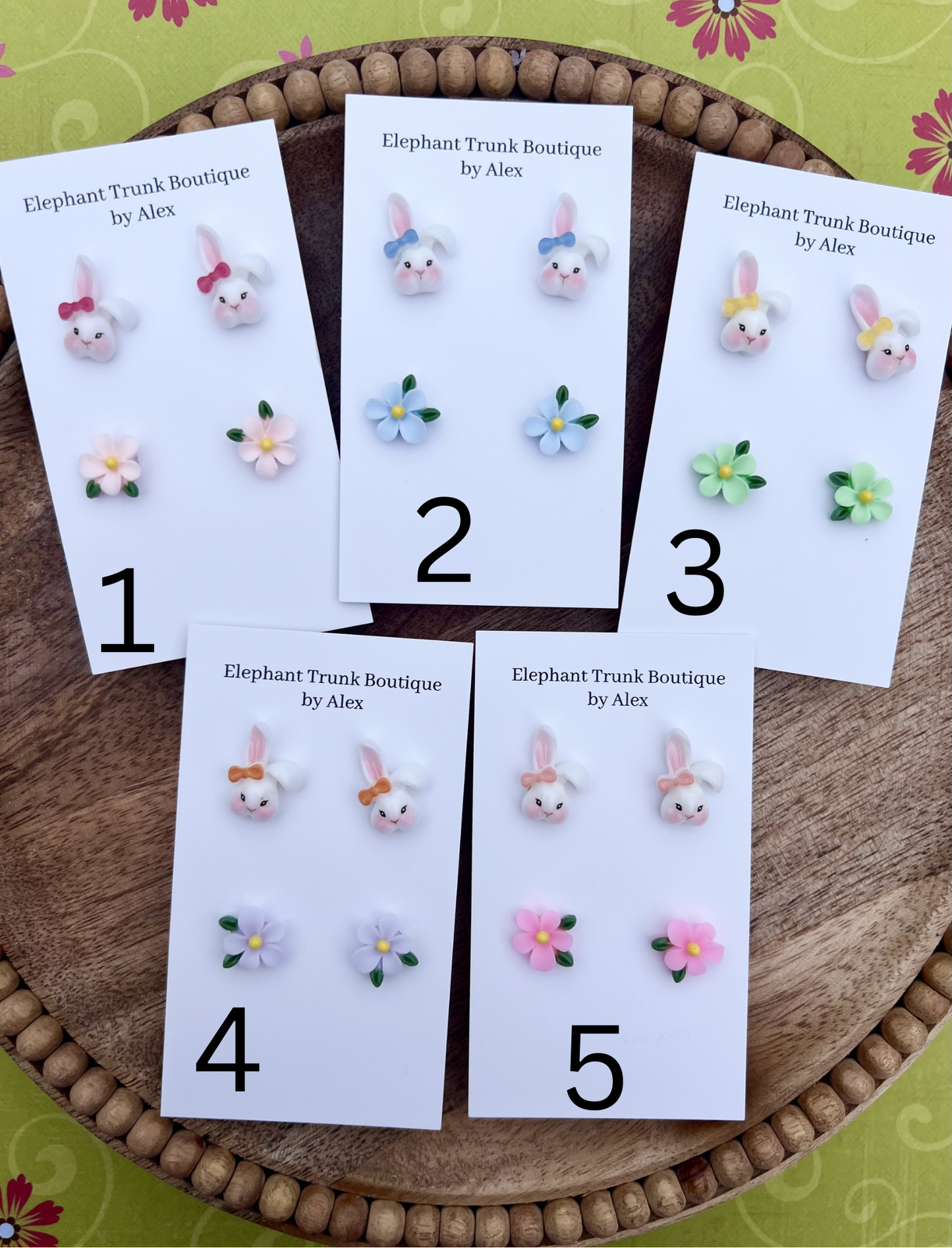 Bunny and Flower Stud Packs