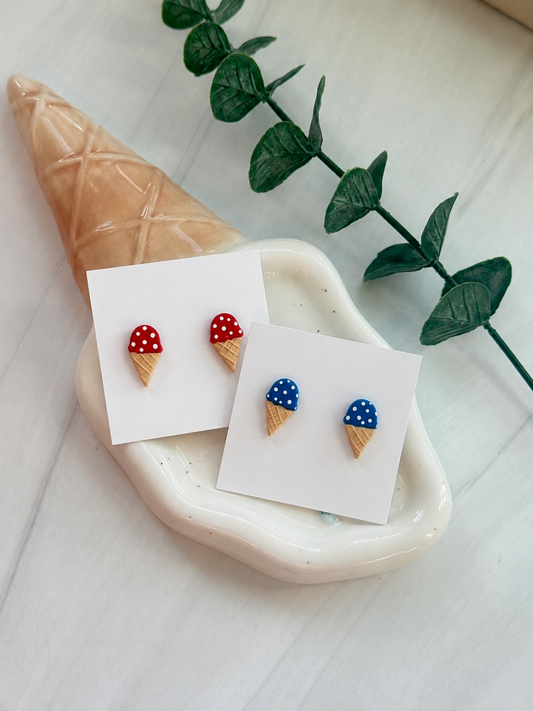 Americana Ice Cream Clay Earring Collection