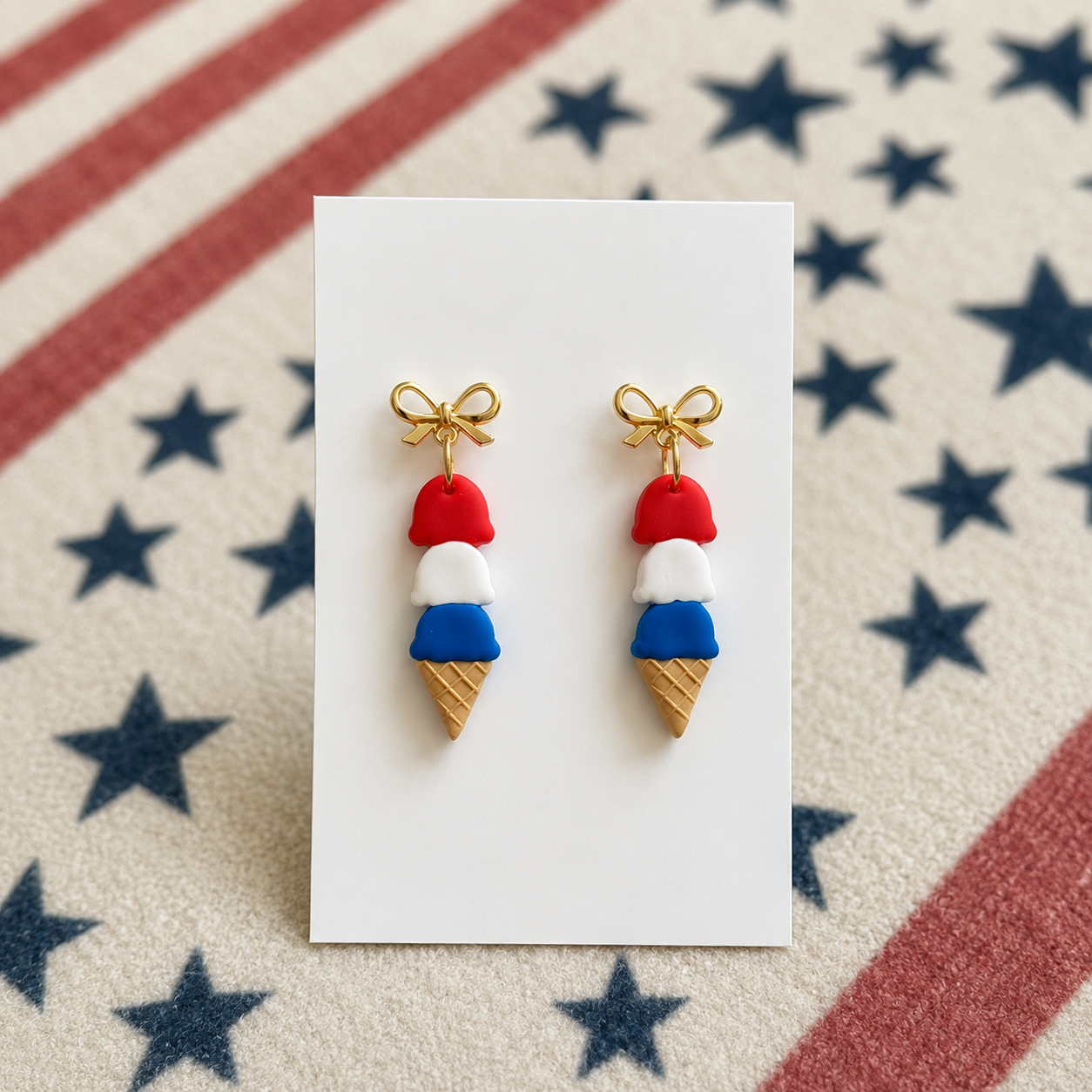 Americana Ice Cream Clay Earring Collection