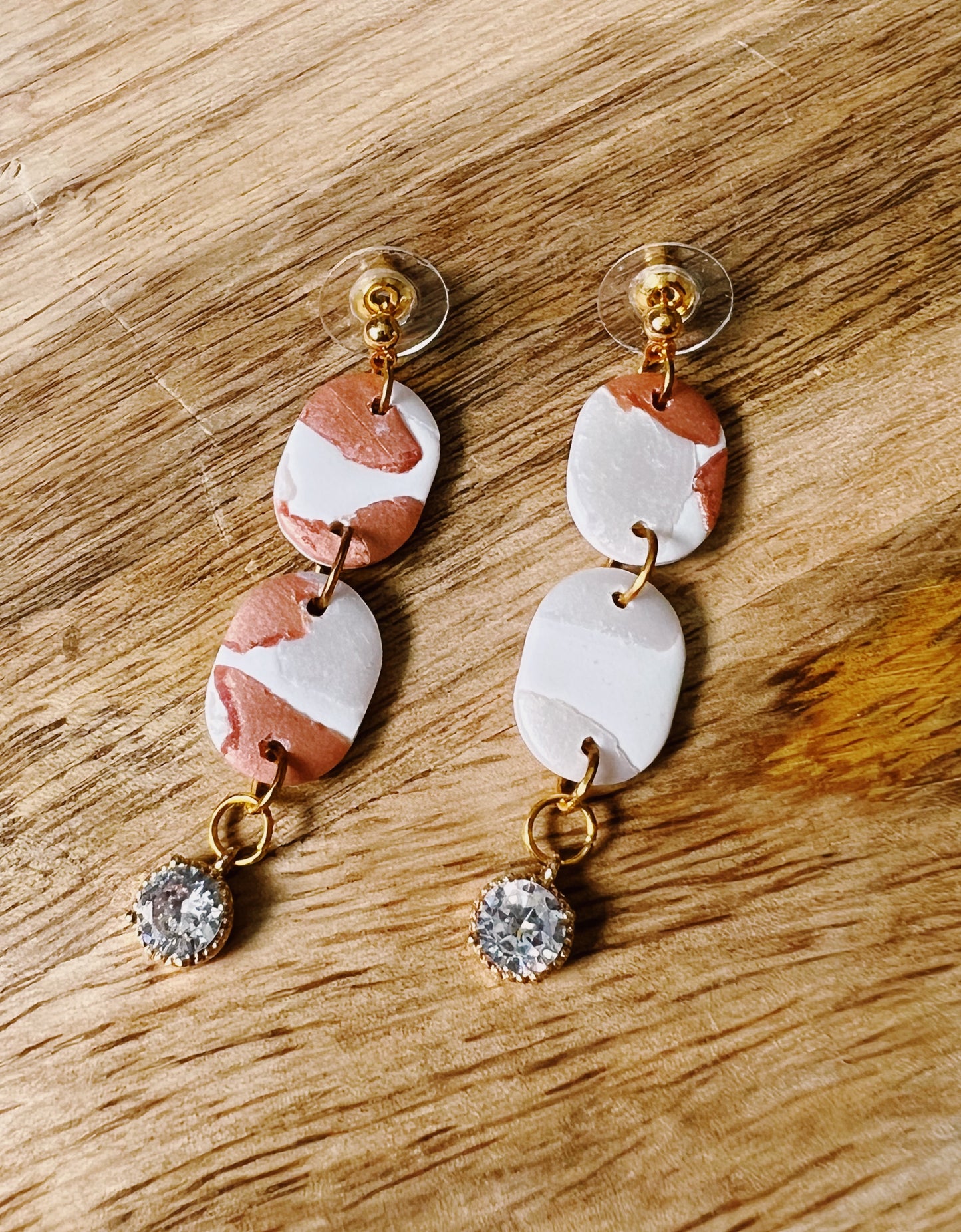 Seeing Double Gem Clay Earrings