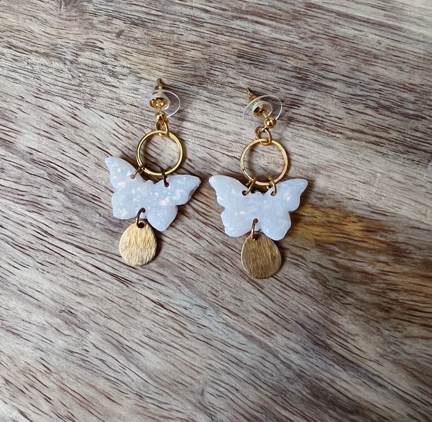 Butterfly Dangle Clay Earrings