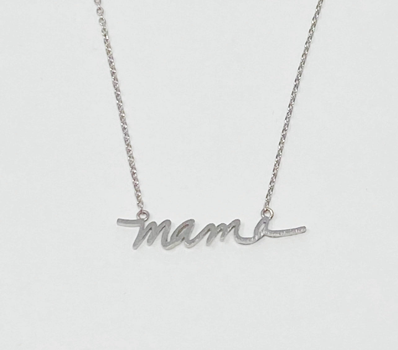 Mama Script Necklace