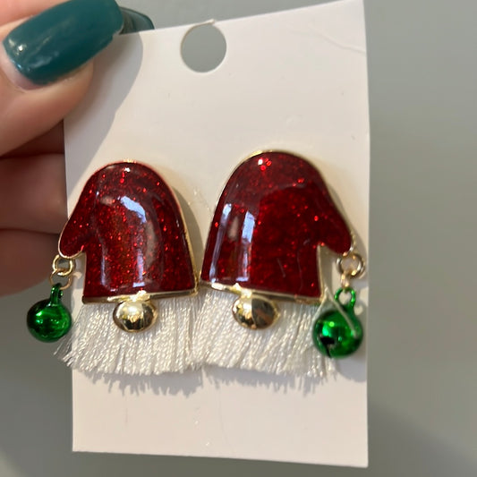 Santa with Bell Earrings