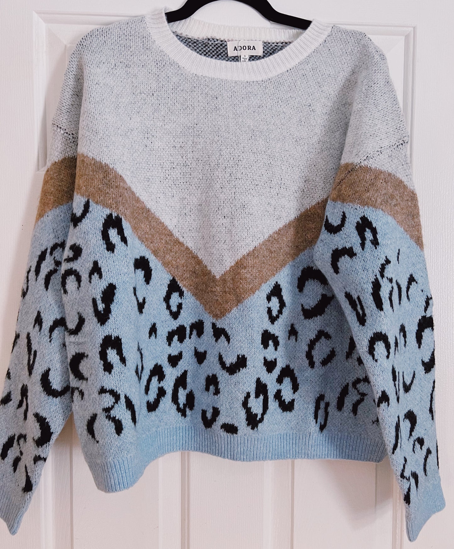 Blue Leopard Sweater