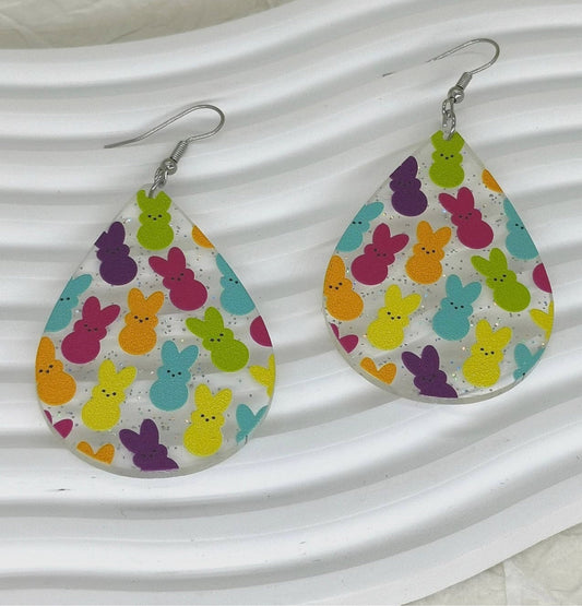 Colorful Easter Peep Earrings