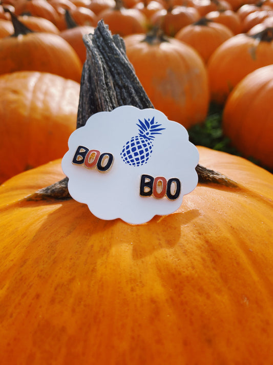 ‘BOO’ Stud Earrings
