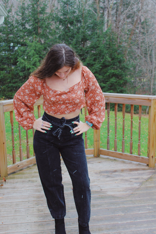 Fall Florals Crop Top